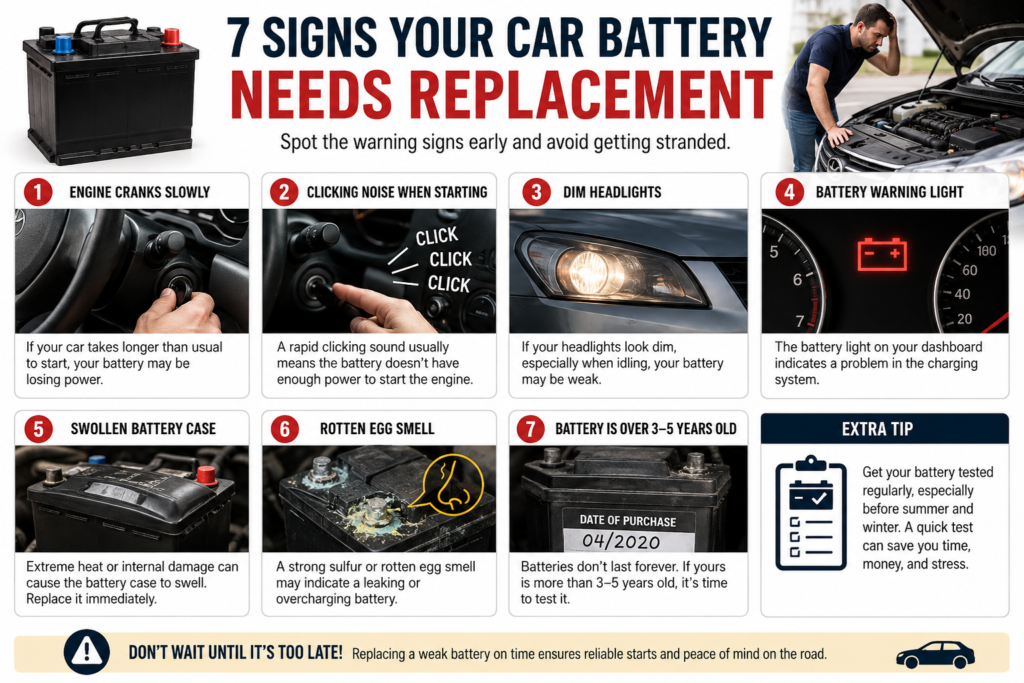 7 Signs Your Car Battery Needs Replacement!