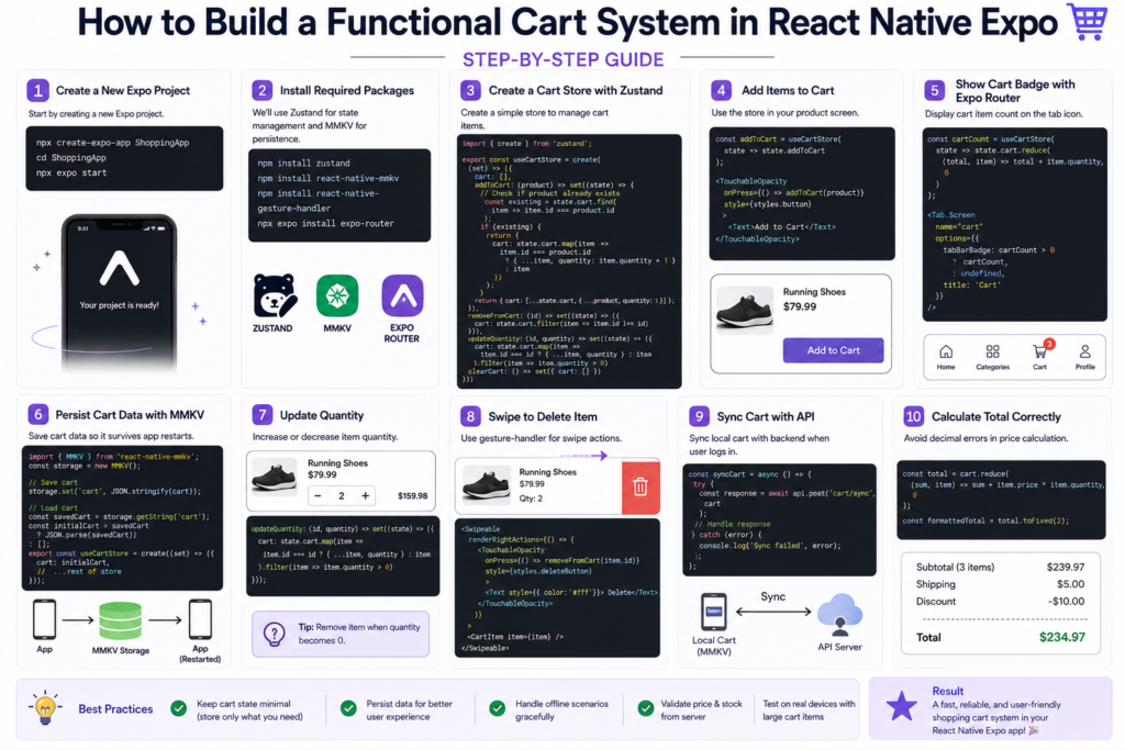 Building a shopping cart in React Native

