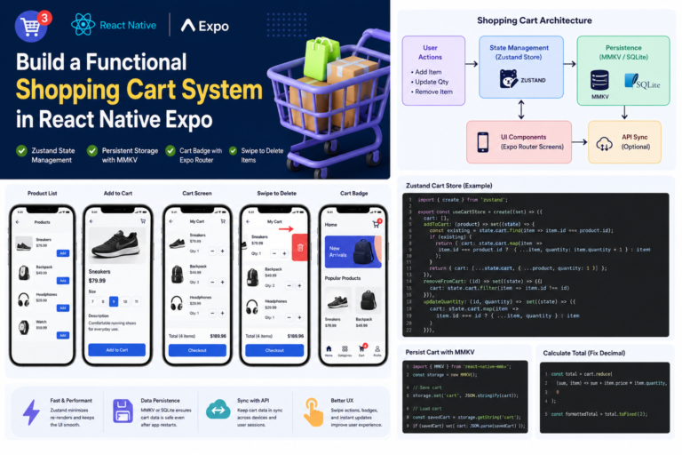 Building a shopping cart in React Native