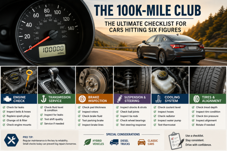 The 100k-Mile Club: The Ultimate Checklist for Cars Hitting Six Figures