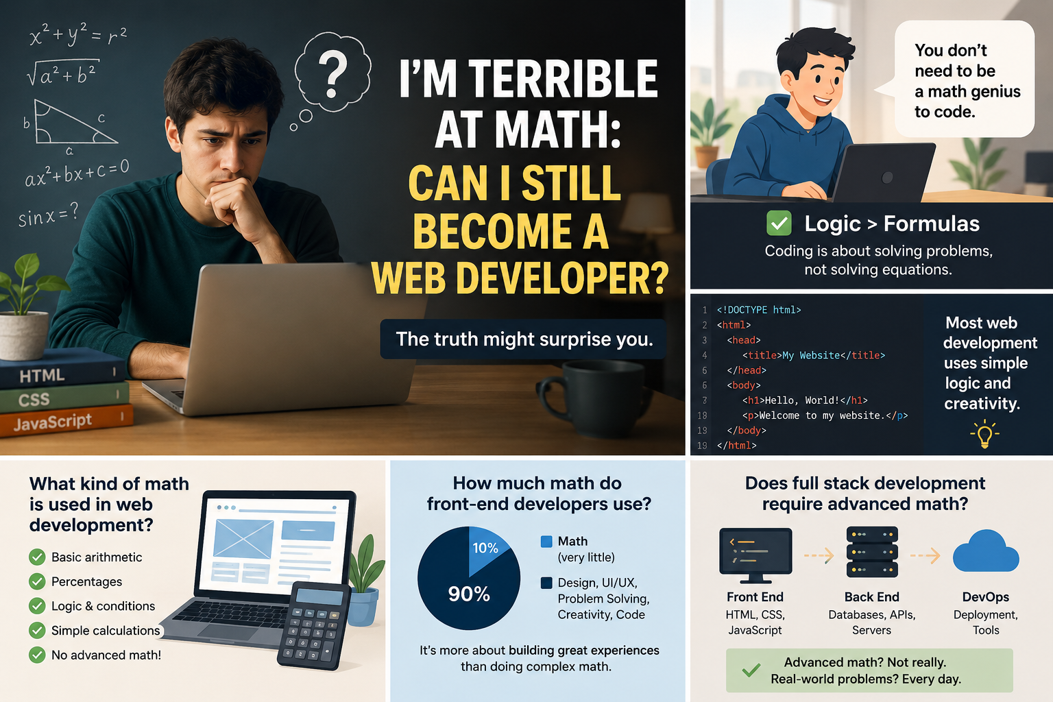 I’m Terrible at Math Can I Still Become a Web Developer