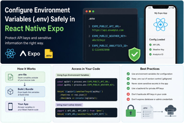 How to Configure Environment Variables (.env) Safely in React Native Expo