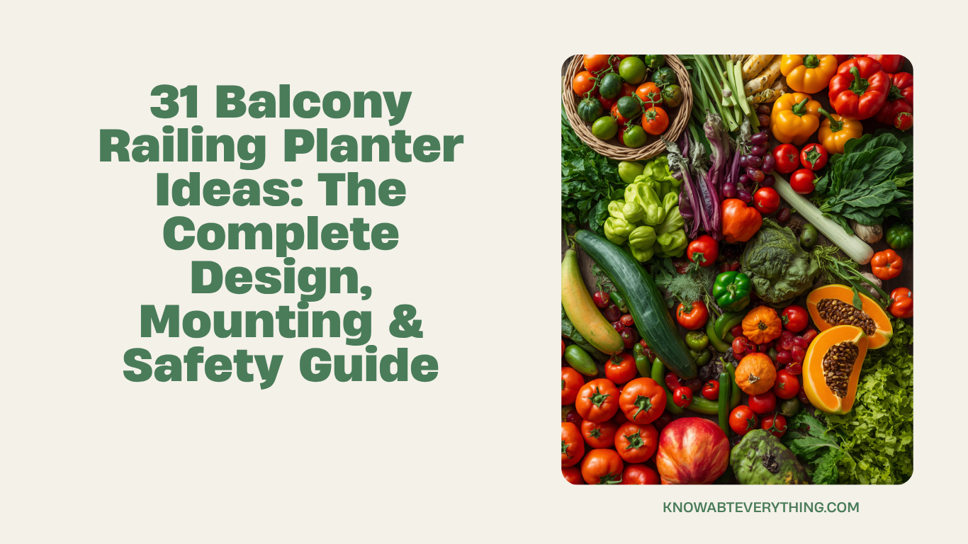31 Balcony Railing Planter Ideas: The Complete Design Mounting & Safety Guide