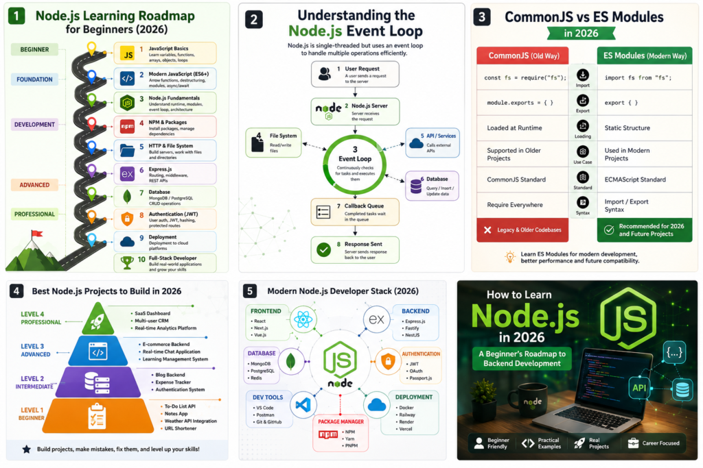 How to Learn Node.js in 2026 A Practical Roadmap for Complete Beginners