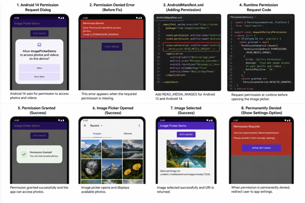 Fix React Native Image Picker Permission Denied: 4 Simple Steps (Android & iOS Guide)