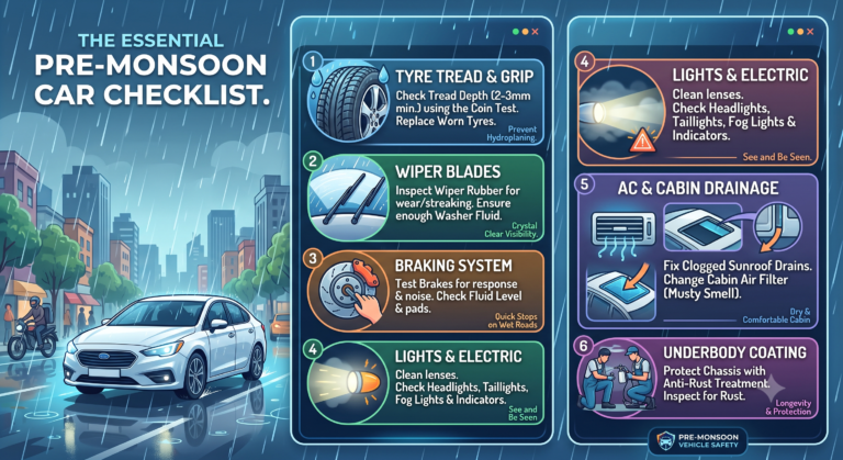 The Ultimate Pre-Monsoon Car Checklist: 5 Things You Must Check Before the Rain