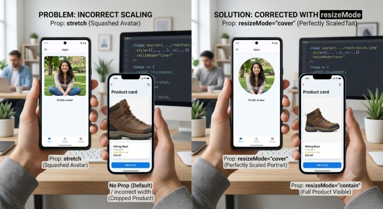 React Native resizeMode Visual Guide: How to Fix Stretched, Cropped, and Blurry Images
