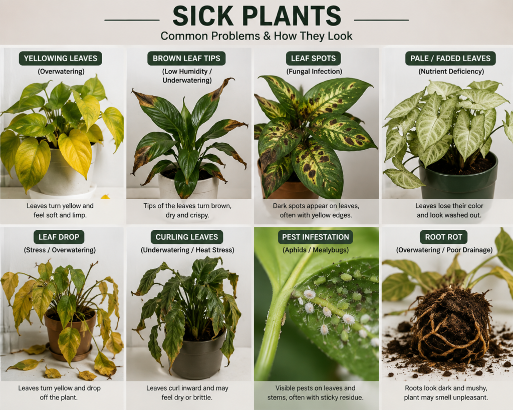 Sick Plants Houseplant Symptom Guide

