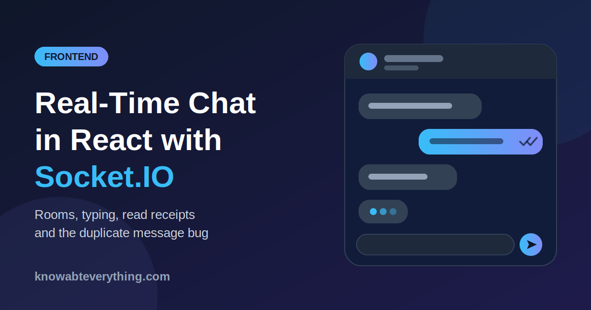 How I Built Real-Time Chat in React with Socket.IO